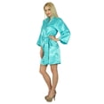 thumbnail image 2 of Bimba Women Short Satin Getting Ready Robe Bridesmaid Kimono Sleeve Coverup, 2 of 8