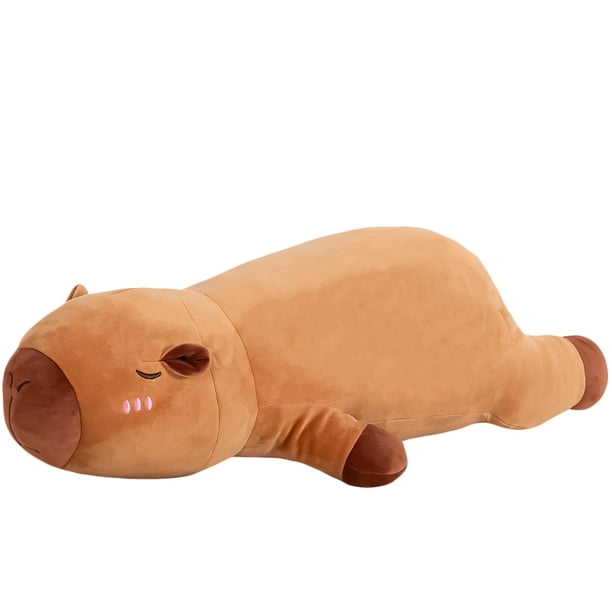 Almohada de peluche FFXiong Capybara, 60 cm, peluche suave