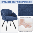 thumbnail image 6 of Renwick Flower Shaped Accent Chair with Removable Seat Cushion for Livingroom, Blue, 6 of 15