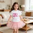 thumbnail image 4 of SGMVNU Big Sis T Shirts for Girls Short Sleeve Crew Neck Relaxed Fit Graphic Tee Clothes for Girls Summer Daily Wear, Size 12-13 Years, White-e, 4 of 6