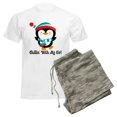 thumbnail image 6 of CafePress - Chillin With My Girl Penguin Pajamas - Men's Light Loose Fit Cotton Pajama Set, 6 of 7
