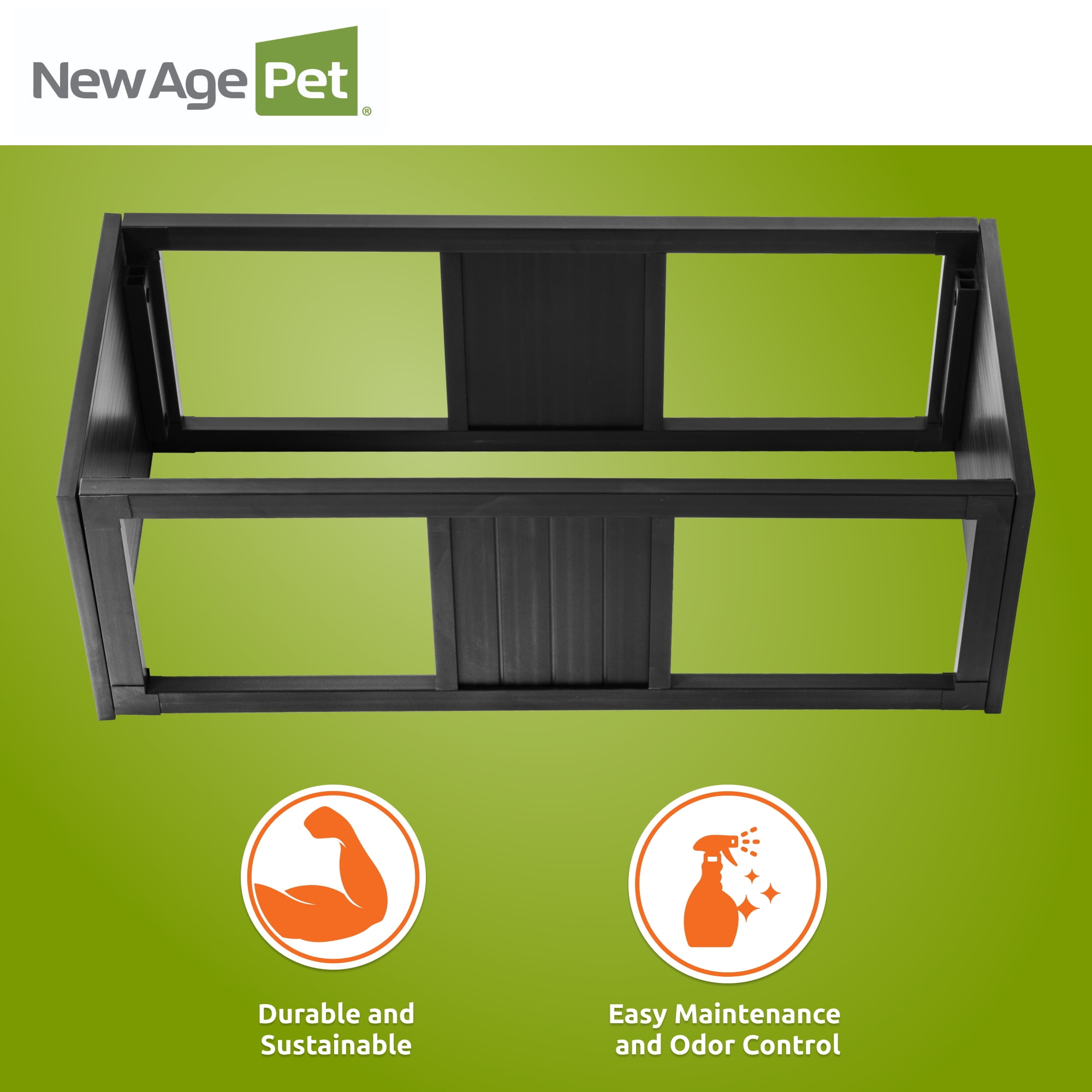 New Age Pet® ECOFLEX® Mojave Reptile Habitat Stacker in Medium 36" Black for Lighting