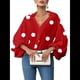 thumbnail image 1 of Blusa Holgada de Larga con Cuello Semiabierto y Lunares Franceses para Mujer Lunares Rojos L, 1 of 9