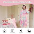 thumbnail image 3 of SWEETXIN Women's Snug Fit Zip up One-Piece Pajamas, Glow In The Dark Tie Dye Hooded Onesies Costume, 3 of 7