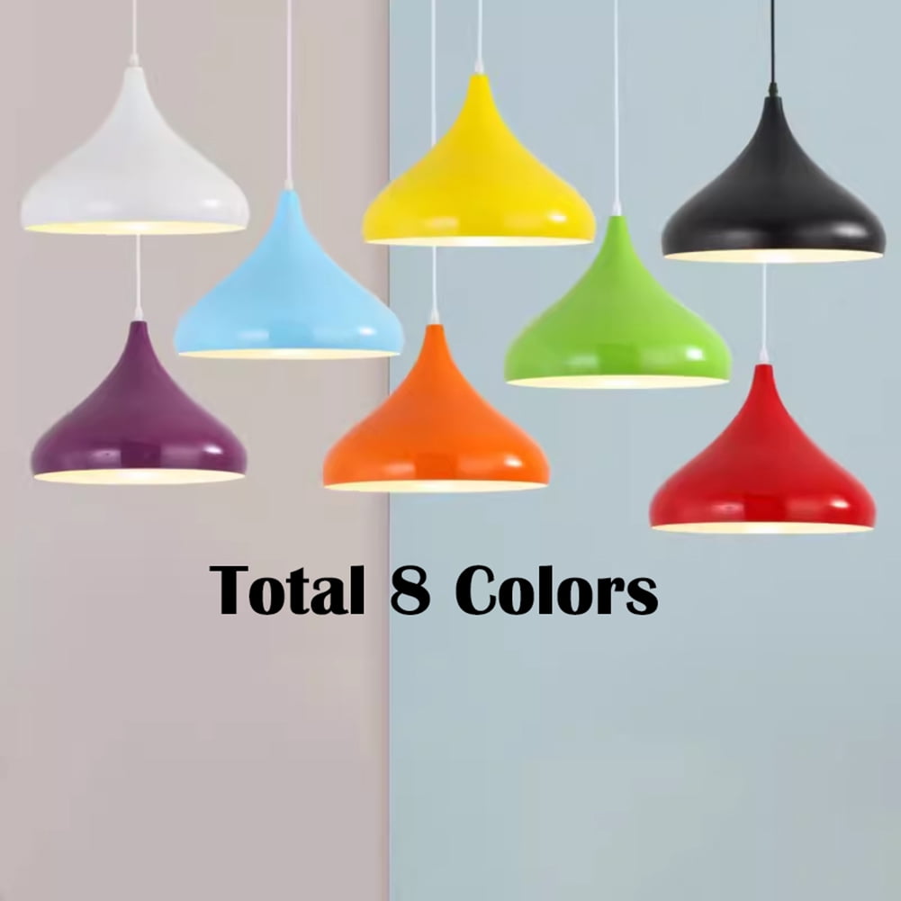 Simple Colorful Pendant Lighting for Kitchen Island, Glossy Metal Ceiling Pendant Light Fixture, Modern Minimalism Hanging Lamp, Industrial Chandelier for Kitchen Sink Dining Room