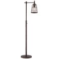 Franklin Iron Works Averill Rustic Farmhouse Industrial Downbridge Floor Lamp 61" Tall Oiled