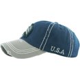 thumbnail image 3 of Military Rank Vintage Distressed Dad Hat Washed Baseball Cap, 3 of 5
