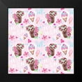 thumbnail image 2 of Just Chilln Sloth Pattern 15x15 Black Modern Framed Museum Art Print Titled - Sheena Pike Art And Illustration, 2 of 5