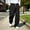 Black, variant on Zylanna Men's Sweatpants with Side Pockets, Drawstring Elastic Waist Breathable Baggy Solid Color Activewear Jogger Pants for Sports Black