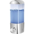 thumbnail image 1 of Dispensador de jabón de pared para jabón líquido, champú, gel de ducha, loción, 500 ml, atornillable o pegado sin taladrar, 1 of 3