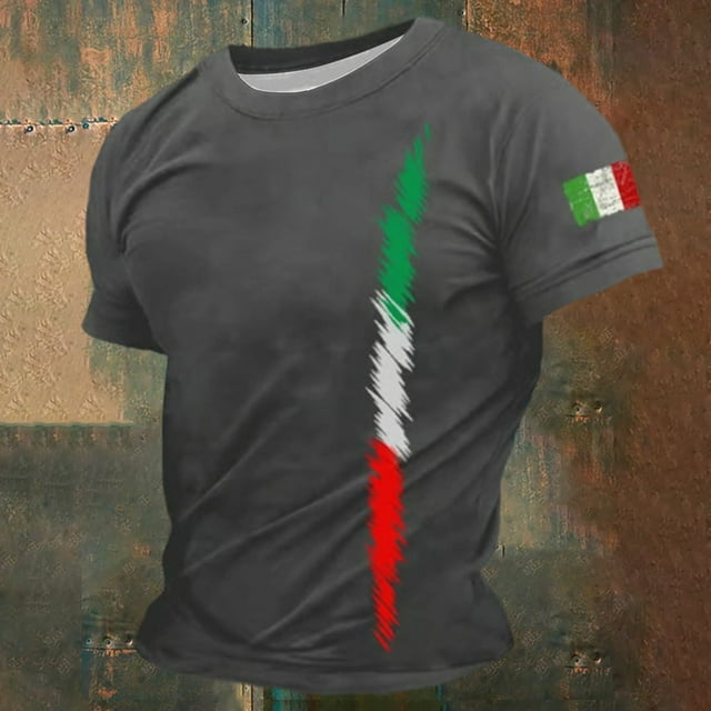 T-Shirt Graphique Décontracté pour Hommes T-Shirt Polyvalent pour Tous les Jours Design à Col Rond Élégant pour Sorties Sociales Coupe Légère et Confortable