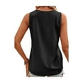 thumbnail image 3 of LilyLLL Womens Solid Color Sleeveless V Neck Buttons Summer Tank Tops, 3 of 3