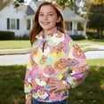 thumbnail image 3 of Uourmeti Cartoon Capybara Rainbow Youth Girls Fall Pullover Half Zip Sweatshirt Long Sleeve Pullover Sweatshirts Comfy Casual Lightweight for School 5-14 Size 7-8, 3 of 7