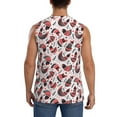 thumbnail image 4 of Fotbe Men's Cute Chickens Print Men's Sleeveless Muscle Tank Tops Casual T-Shirts for Gym Workout Beach-Medium, 4 of 8