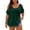 425#Dark Green, variant on Women's 2026 Plus Size Cold Shoulder Tops Boat Neck Banded Bottom Loose Casual Summer T Shirts Red 3XL