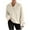Beige, variant on Womens Fuzzy Fleece Sweatshirt Quarter Zip Long Sleeve Cozy Pullover Tops Warm Winter Clothes