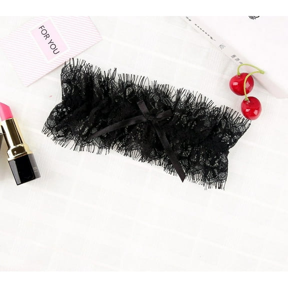 black Lace Garters for Bride Wedding Garter Belt Lace Bridal Garter Party Thigh Garters for Women