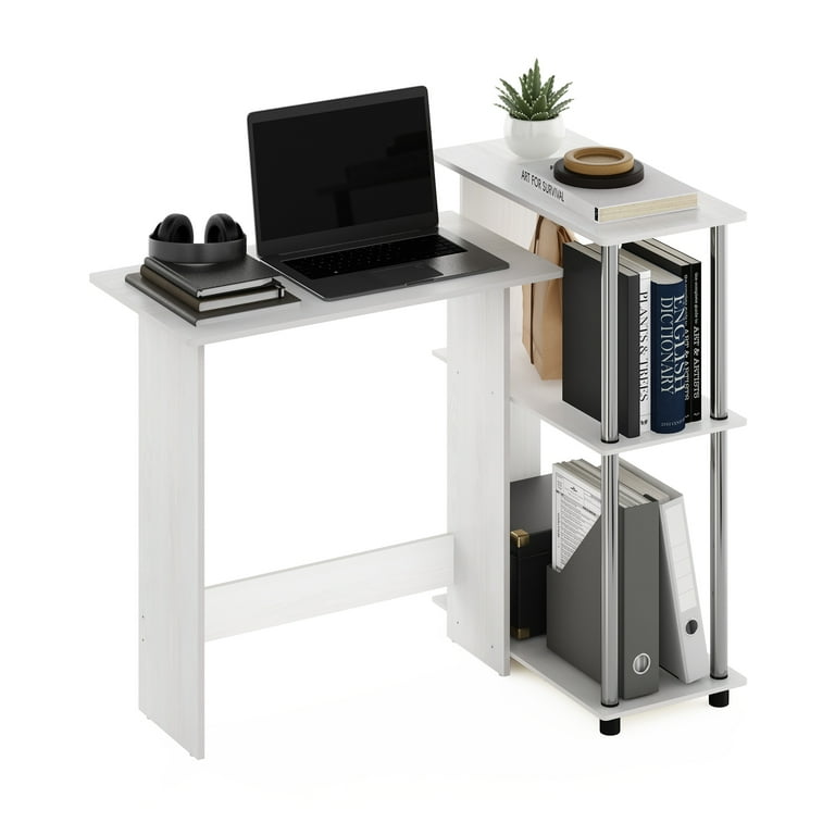 Furinno abbott corner computer desk with bookshelf outlet