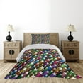 thumbnail image 3 of Ambesonne Colorful Quilted Coverlet 2 Pcs, Stars Disco, Twin Size, Multicolor, 3 of 5
