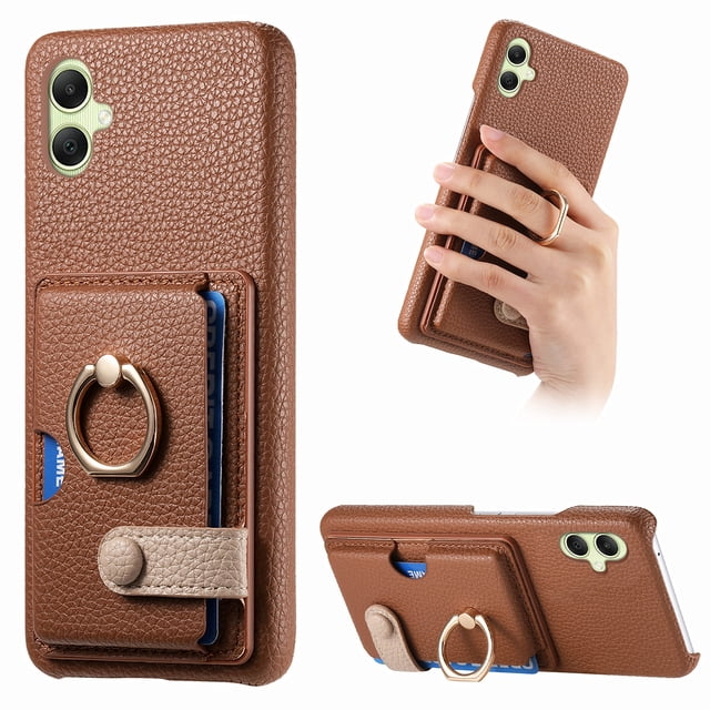 Compatible con Samsung Galaxy A06, Funda GANGXUN con soporte magnético y tarjetero
