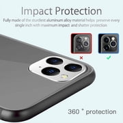 Apple iPhone 11 PRO MAX/ 11 PRO Camera Lens Protector Metal Frame Anti-Scratch Screen Protector Back Rear Camera Lens Case Friendly [SILVER] for Apple iPhone 11 Pro Max/ 6.1, iPhone 11 Pro /5.8