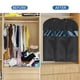 thumbnail image 5 of Bolsa de ropa para guardar en el armario y viajar | Bolso de traje plegable no tejido con doble ventana transparente | Transpirable y ligero | Cremallera completa | 22,8 x 55,1 pulgadas | Colgado, 5 of 6