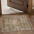 thumbnail image 3 of PureCozy 2'x3' Small Area Rugs for Doorway Bathroom Bedroom Entryway Kitchen Dorm Entrance Oriental Traditional Vintage Washable Non Slip Brown Rugs, Brown, 3 of 6