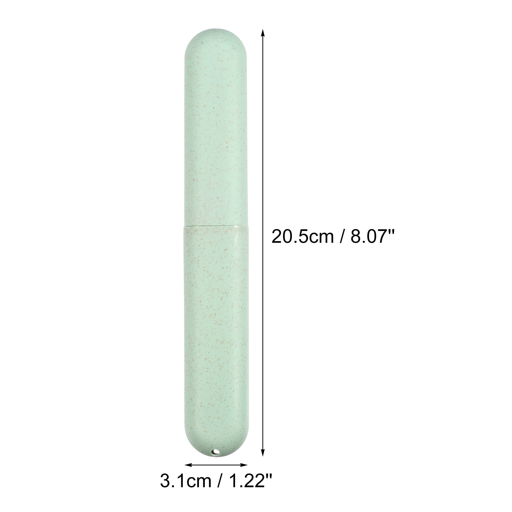 Unique Bargains 4Pcs Toothbrush Holders Case Green Blue for Travel 8.07"x1.22"x0.83"