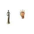 thumbnail image 1 of Escultura de figura de mujer tribal africana con manos entrelazadas, artesanía vintage, estatua decorativa de mano de para decoración de e, 1 of 8