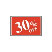 Percent Off Rectangle Sign Card - 7”H x 11”W - Pack of 4