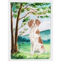 Carolines Treasures CK2024CHF Under the Tree Brittany Spaniel Flag Canvas House Size  Large multicolor