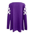 thumbnail image 4 of Womens Tops Lady's Tops V Neck Hollow Sleeve Rhinestone Solid Blouse Tunic T-Shirt Womens Tops Dressy Casual, 4 of 4