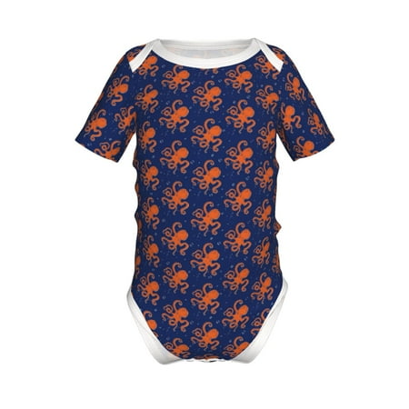 

Yiaed Octopus Print Infant Climbing Short Sleeve Onesie One-Piece Baby Bodysuit Clothes 0-12 Months -3 Months
