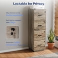 thumbnail image 6 of Ktaxon Wood Lateral File Cabinet with Lock for Home Office, Lockable Filing Cabinet, Easy to Assemble, Gray, 6 of 7