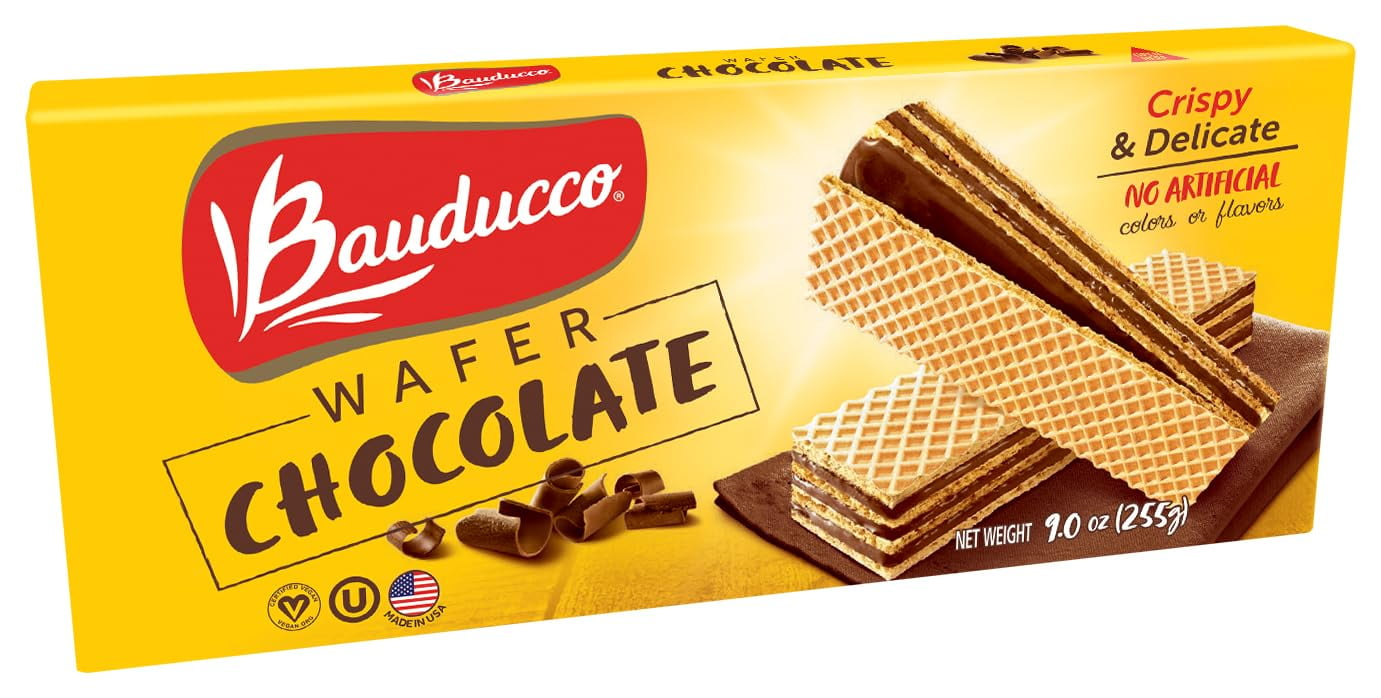 (5 pack) Bauducco Chocolate Wafers, 9 oz, Family Pack, No Artificial Flavors or Colors, Certified Vegan