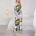 thumbnail image 4 of Disketp Pajamas Set Long Sleeve Sleepwear Womens Button Down Nightwear Pj Sets-Panda With Sun Glasses, 4 of 9