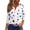 White-T Shirts, variant on 3/4 Sleeve T Shirts for Women Plus Size Stars and Stripes 250th Anniversary USA Print Split Neck Oversized Tunic Summer Casual Fashion Tee White L