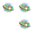 thumbnail image 1 of Decodeary Transparent Rolling Ball Toy Toddler Adorable Cartoon Sphere Game Early Learning Brain Development Educational Plaything 12x13cm 3Set, 1 of 6