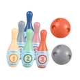 thumbnail image 3 of Juego de bolos para niños, juguetes de juego de interior para el desarrollo temprano, juegos deportivos al aire libre. Con número, 3 of 9