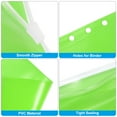 thumbnail image 3 of Uxcell A5 Binder Pocket, 12 Pack Zipper 6 Holes Binder Pouch for 6-Ring Notebook Binder, Green, 3 of 5