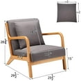 thumbnail image 6 of YODOLLA Mid-Century Accent Chair Living Room Arm Chair, Gray, 6 of 8