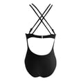 thumbnail image 7 of Mrzhqd One Piece Swimsuits for Women Ruched Tummy Control Vintage Bathing Suits Summer Beach Strappy V Neck Solid Color Monokini Bathing Suit Black L, 7 of 7