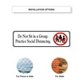 thumbnail image 4 of Group Gathering Are Not Allowed For Door Or Window Social Distancing Required Aluminum Metal Sign 4"x18", 4 of 5