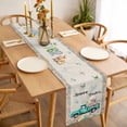 thumbnail image 3 of Happy Easter Table Runner - 36 Inch Long, Kitchen Dining Table Runner Dresser Scarves, Spring Farmhouse Green Truck Eggs Bunny Farmhouse Decor for Coffee Tables Wedding Party Banquet, 3 of 8