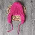 thumbnail image 7 of XIAOCHA Rib‑Knit Earflap Beanie for Women Solid Outdoor Fall‑Winter Headwrap,Red, 7 of 7