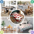 thumbnail image 5 of Red Strawberry Plants Fruit White Pattern Rectangle Tablecloth 60"x120",Waterproof Polyester Rectangle Table Cloth, Wipeable Spillproof Polyester Tablecloth for Dining, Camping, Indoor and Outdoor, 5 of 6