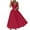 DT-Red, variant on DailyTrove Women's V-Neck Ball Gown-Midi-Satin-For Cocktail Party-Bold Red Silhouette