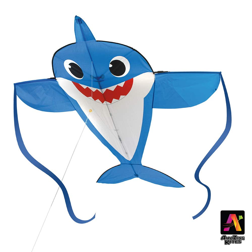 AmaZing Kites 2D Nylon Baby Shark Kite 65" Tall (5 feet 5 inches