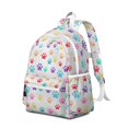 thumbnail image 2 of Colorful Dog Paw Footprint Backpack for School,Cute School Bag,Schoolbag with Adjustable Shoulder Straps & Padded Back,13.4"x11"x4.7", 2 of 6