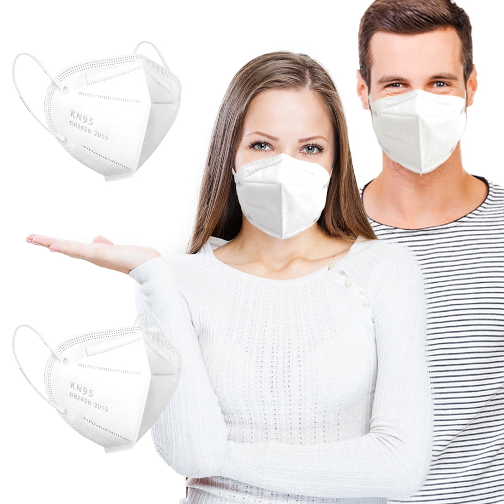 KN95 Face Masks for Adults Men Women White 5 Ply Mask 20PCS